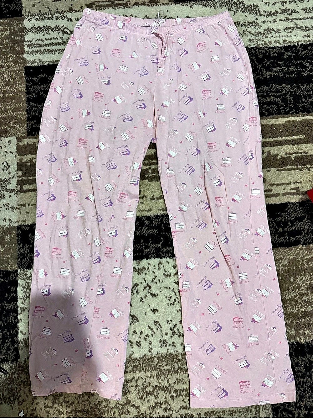 DKNY Pink Printed Straight-Leg Lounge Pants